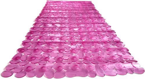 Miniatura 18 de Alfombra antideslizante para bañera y ducha "Pebbles" de 27 x 14 pulgadas, ovalada, no tóxica, segura, limpia, lavable a máquina, agarre y drenaje