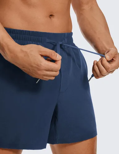 Miniatura 3 de CRZ YOGA Pantalones cortos de entrenamiento sin forro para hombre de 5 pulgadas, ligeros, de secado rápido, para correr, deportes, atletismo