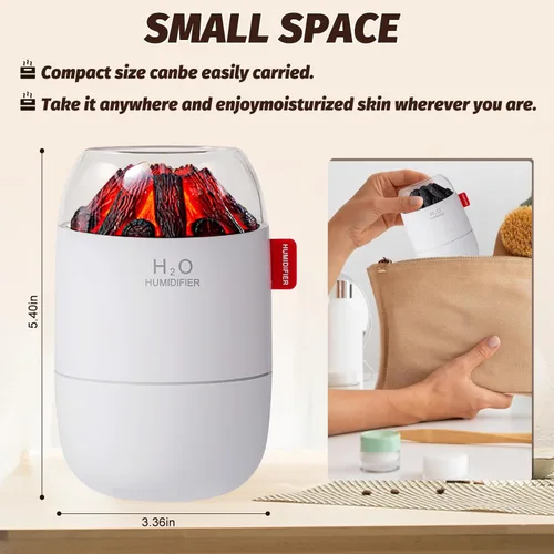 Miniatura 6 de Mini humidificador portátil para escritorio, dormitorio, planta de interior, 9.5 fl oz humidificador para oficina habitación pequeña, alimentado por