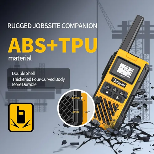 Miniatura 5 de Gaswei G1pro IP67 Walkie Talkies impermeables FRS para adultos de largo alcance, recargables con vibración, radios bidireccionales de emergencia