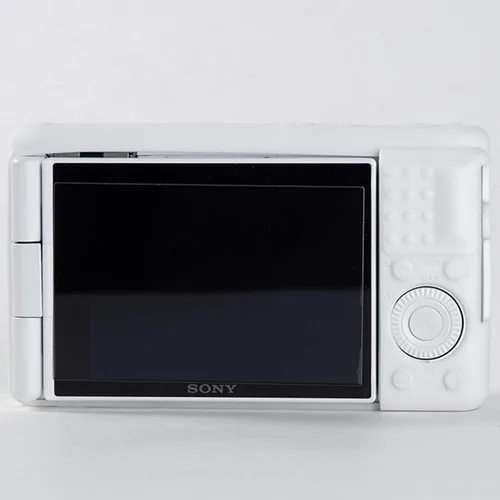 Miniatura 2 de Profesional seguro silicona cámara caso cubierta cubierta cuerpo piel para Sony ZV-1 ZV1 ZV 1 Digital Vlogger cámara (blanco)