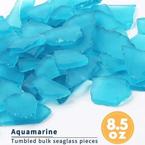 Miniatura 2 de Giftvest Vidrio de mar para manualidades, adornos planos de vidrio de mar esmerilado, relleno de jarrón, suministros de manualidades para playa