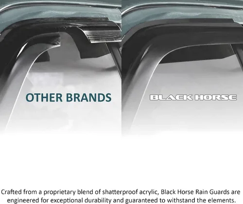 Miniatura 4 de Black Horse Off Road BHOR - Protectores de lluvia y deflectores de viento compatibles con Nissan Titan XD Crew Cab 2016-2023 Nissan Titan Crew Cab
