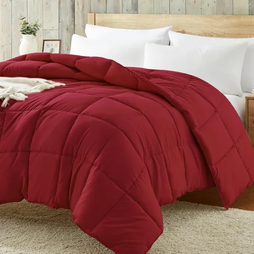 Miniatura 8 de Homelike Moment Edredón tamaño King – Inserto de edredón púrpura, relleno alternativo de plumón, cama tamaño King, ropa de cama ligera, acolchada