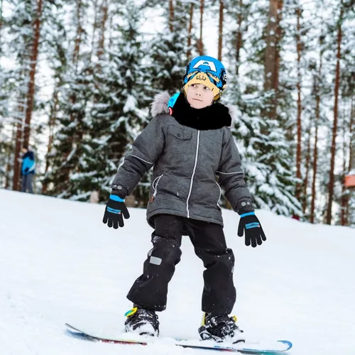 Miniatura 5 de Marvel Avengers - Juego de 3 pañuelos y guantes de nieve para niños, suave y cálido gorro con pompones, bonito uso al aire libre para niños y niños