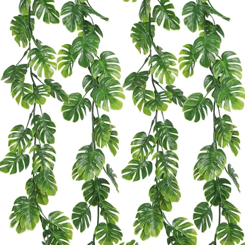 Miniatura 19 de RECUTMS Paquete de 2 guirnaldas artificiales de eucalipto con hojas de sauce de 6 pies, planta colgante falsa de seda, hojas de sauce de eucalipto
