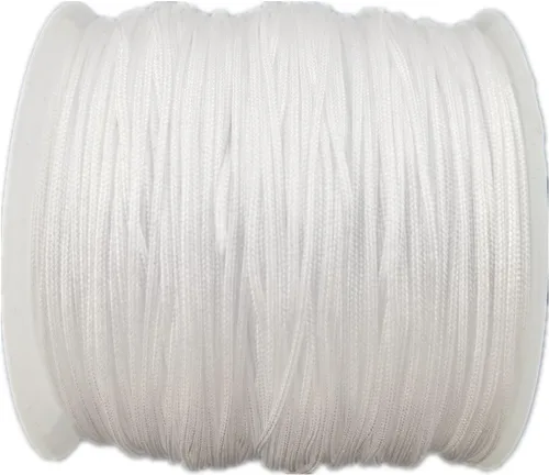 Miniatura 12 de Glory Qin Cuerda decorativa de nailon de 109 yardas con cuentas Kumihimo, cuentas, borla, fabricación de joyas con nudo chino (0.031 in, rojo)