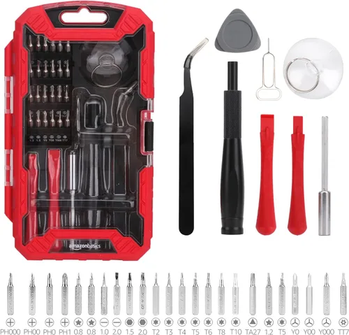 Miniatura 4 de Amazon Basics Juego de destornilladores de precisión, kit de herramientas de reparación electrónica de 32 piezas para portátiles, teléfonos