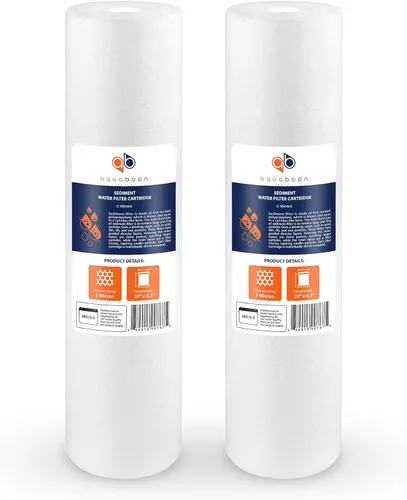 Aquaboon Cartucho de repuesto de filtro de agua de sedimentos de 1 micrón, 20 x 4.5 | Filtración de sedimentos para toda la casa | Compatible con