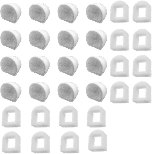 Miniatura 7 de Paquete de 16 filtros de repuesto para fuente de mascotas, 8 filtros de carbono y 8 prefiltros de espuma de repuesto compatibles con múltiples