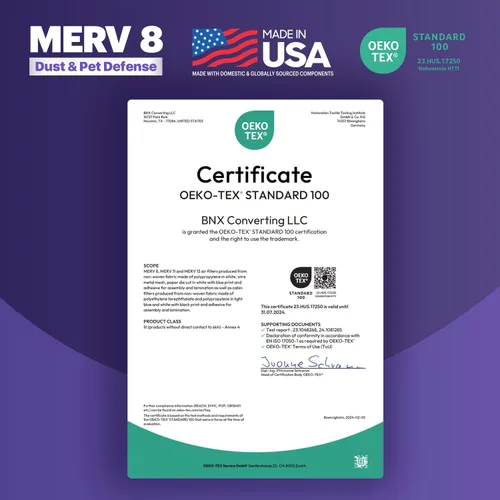 Miniatura 7 de BNX TruFilter - Filtro de aire MERV 8 de 10 x 10 x 1 pulgadas (paquete de 6) – Fabricado en Estados Unidos – Defensa contra polvo y mascotas