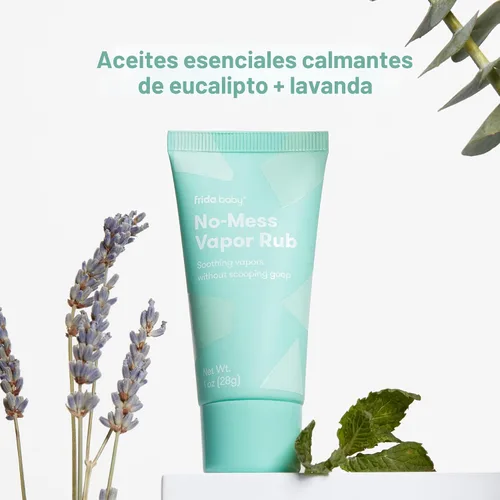 Miniatura 5 de Frida Baby Ungüento de Vapor Sin Desorden, Ungüento de Vapor para Bebé para Pecho, Cuello, Espalda + Pies, No Medicado, Sin Petróleo, Tubo Aplicador