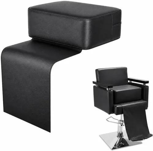 Asiento elevador de peluquero para niños, cojín elevador de piel sintética para silla de estilista, almohadilla de corte de pelo infantil de gran