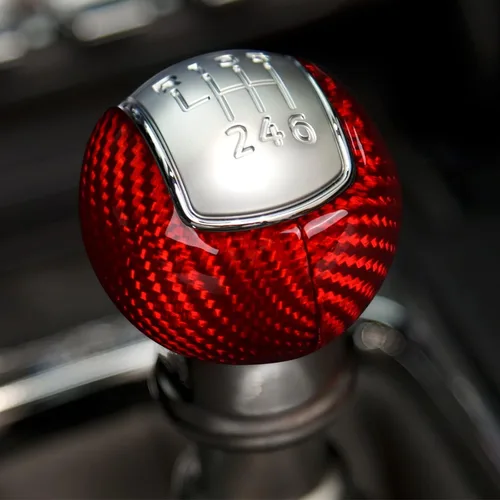 Miniatura 5 de AIRSPEED Para Mustang - Cubierta de la perilla de la palanca de cambios de fibra de carbono, accesorios interiores, calcomanía para Ford Mustang