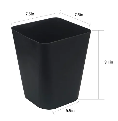 Miniatura 2 de Cubo de basura pequeño de 1.6 galones para baño, papelera para cocina, oficina, baño, paquete de 2 (1.6 galones (paquete de 2), color negro