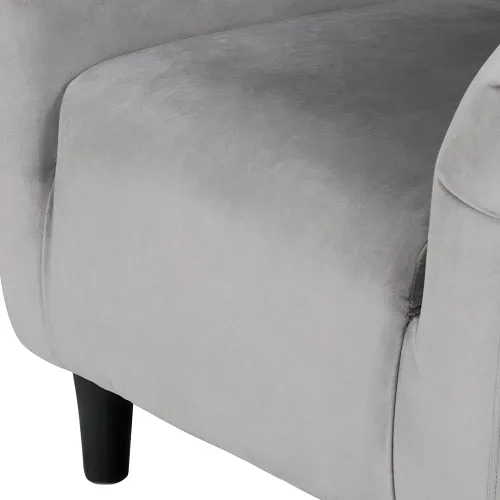 Miniatura 8 de Yaheetech Silla de Sala de Estar, Silla de Acento de Terciopelo, Silla Barril Tapizada, Silla de Asiento con Reposabrazos y Respaldo Bajo para Sala