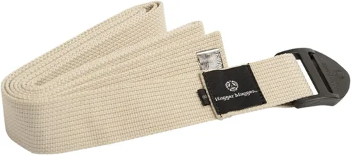 Hugger Mugger Correa de yoga de algodón con cincha, algodón súper fuerte, hebilla silenciosa estilo cincha, longitud larga, ideal para personas más