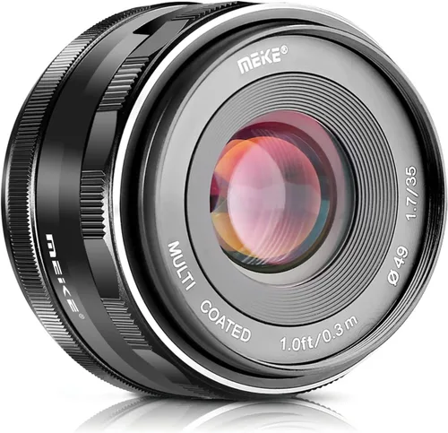 Meike Lente APSC de enfoque manual de gran apertura de 1.378 in f1.7 compatible con cámara sin espejo Fujifilm X Mount X-T3 X-H1 X-Pro2 X-E3 X-T1