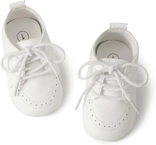 Meckior Zapatos de Boda Clásicos para Bebés Niños y Niñas de Cuero Sintético PU, Mocasines Brogue, Zapatos Oxford para Niños Pequeños, Zapatos de