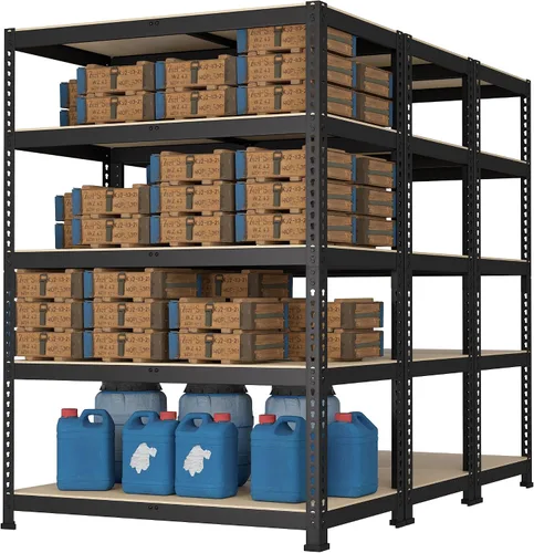 Miniatura 13 de Prilinex Estantes de almacenamiento resistentes de 48 pulgadas de ancho x 18 pulgadas de profundidad x 72 pulgadas de alto, estantería de metal