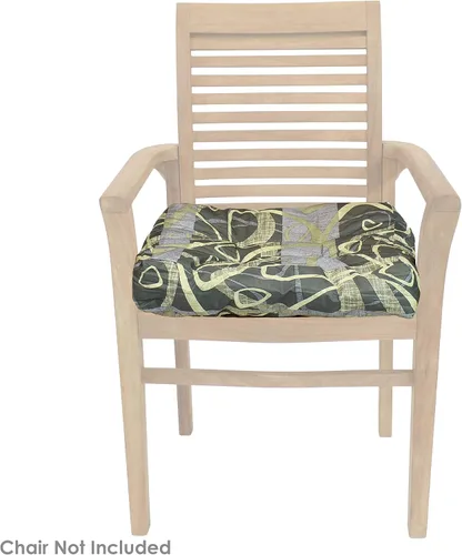 Miniatura 6 de Sunnydaze 20-Inch Square Tufted Indoor or Outdoor Patio Cushions - Modern Jazz - Six 2-Piece Pillow Sets