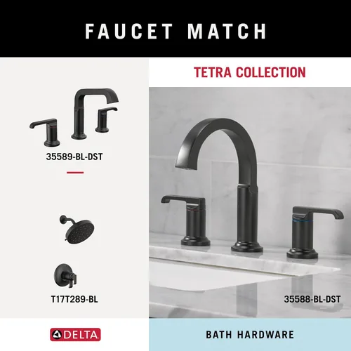 Miniatura 5 de Delta Soporte de papel higiénico giratorio Negro mate Soporte de pared Accesorios de baño Tetra