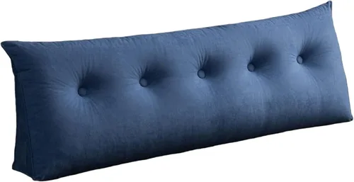 Miniatura 5 de Almohada de cuña para dormir, cabecero de espalda, cojín triangular largo, almohadas de lectura para sentarse en la cama para adultos con funda