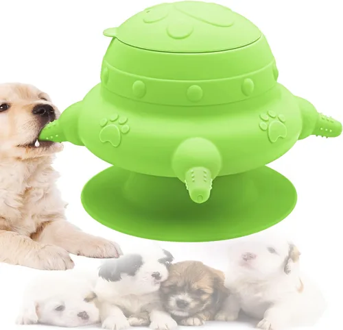 Comedero para cachorros para varios cachorros, 4 tetinas, alimentador de leche para cachorros, estación de lactancia de silicona para cachorros, 8.1