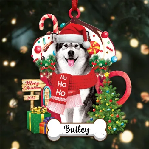 Miniatura 24 de Amantes de los perros de Navidad – Navidad de perros disponibles para muchos perros Shi Tzu – Adorno con forma personalizada, adorno de Navidad