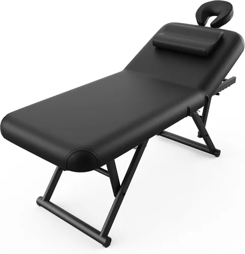 Miniatura 14 de pouseayar Mesa de masaje ajustable con almohada facial y reposacabezas, resistente y sólida, silenciosa y fácil de ajustar, respaldo ajustable