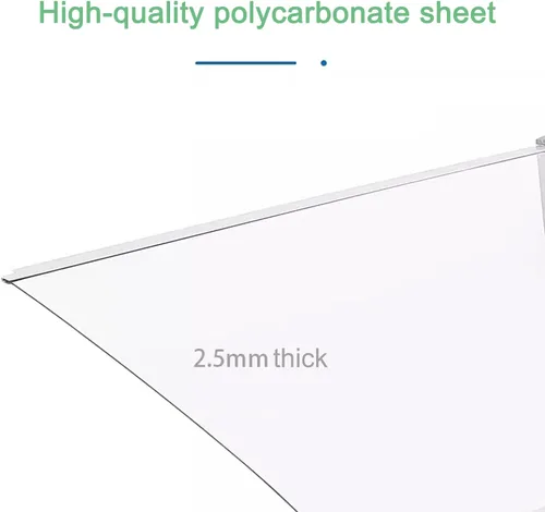 Miniatura 5 de Toldo de aleación de aluminio para puerta delantera, toldo para exteriores, toldo de porche, cubierta de policarbonato transparente silenciosa