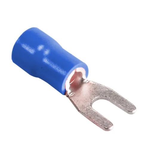 Miniatura 6 de 100 conectores de cable de horquilla aislados, kit de terminales de crimpado eléctrico tipo U para cable de 12-10 AWG (amarillo)