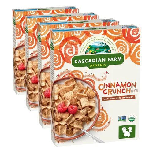 Miniatura 7 de Cascadian Farm Cereal de crujido de canela orgánico, cereal de grano entero, 9.2 oz