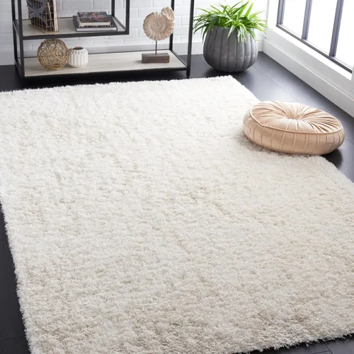 Miniatura 13 de SAFAVIEH Malibu Shag Collection - Alfombra decorativa, 3 x 5 pies, carbón, hecha a mano, sólida, 1.4 pulgadas de grosor, ideal para zonas de alto