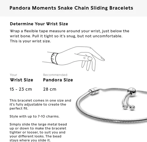 Miniatura 3 de PANDORA Pulsera deslizante de plata de ley Silicona