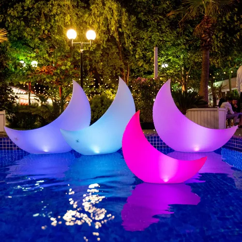 Miniatura 9 de TIALLY Luces Flotantes de Piscina Luna Llena - Luces de Piscina de 14" que Flotan con Energía Solar, Bolas de Luz LED Inflables Impermeables