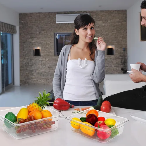 Miniatura 7 de Zubebe 6 piezas de estante de drenaje de plástico para tamaño bandeja de alimentos transparente rejilla de plástico acrílico bandejas de drenaje