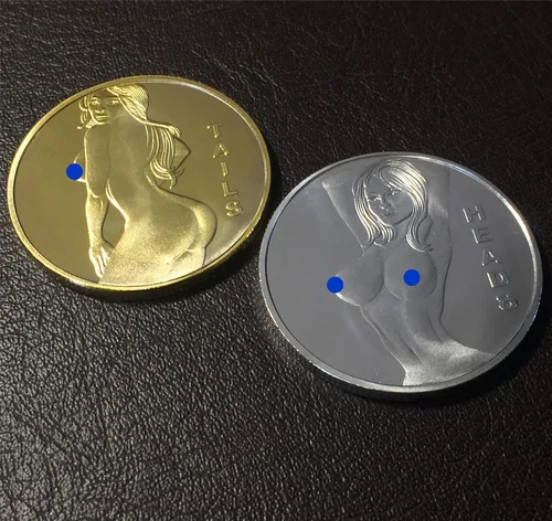 Miniatura 2 de Hot Women Sexy Novedad Stripper Challenge Coin Heads Tails Challenge Token Coin Lucky Funny Gifts para hombres marido novio