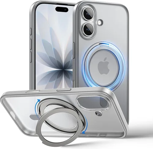 Miniatura 23 de MAGIC JOHN Soporte Magnético Invisible Giratorio 360° para Funda de iPhone 17 Pro [Botón de Control de Cámara] [Compatible con MagSafe] 16 FT Negro