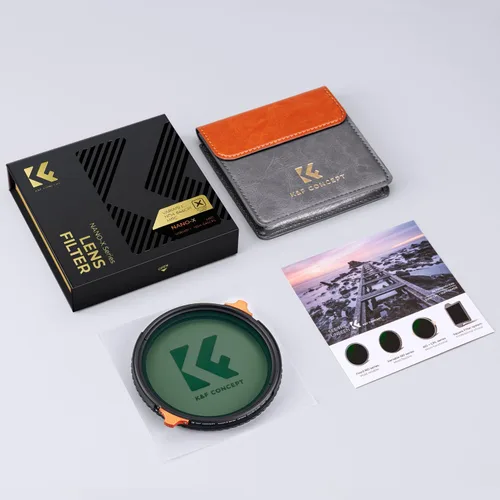 Miniatura 8 de K&F CONCEPT 49 mm ND4-64 (2-6 paradas) Filtro de lente ND variable y filtro polarizador CPL 2 en 1, 28 capas multi-revestidas polarizantes