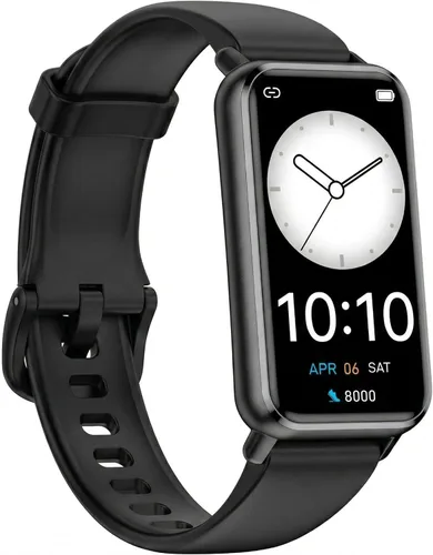 Long Battery Pedometer Watch 14 Days Battery Life, Slim Design No App/Phone Required Fitness Tracker, 50 Meters Waterproof Smart Watch, Heart Rate &