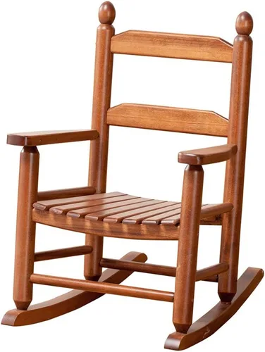 Miniatura 9 de Mecedora para niños pequeños de madera para bebés, cómodas sillas mecedoras para guardería, dormitorio, sala de estar, sala de lectura al aire Silla