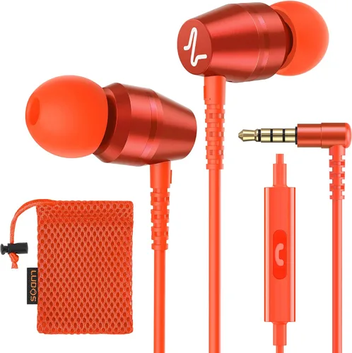 Miniatura 17 de LUDOS OMNITONE Auriculares con cable in-ear, 5 años de garantía, auriculares con micrófono, conector de 3.5 mm, auriculares con cable
