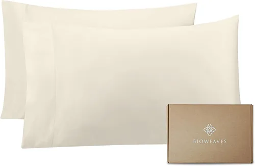 Miniatura 10 de Bioweaves - Fundas de almohada 100% algodón orgánico de 300 hilos, tejido de satén suave, certificado por la Norma Mundial de Textiles Orgánicos
