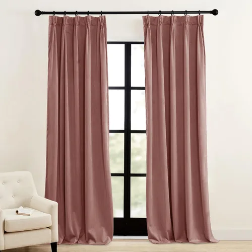 Miniatura 10 de RYB HOME Cortinas plegadas en pinza beige, cortinas suaves con aislamiento térmico y reducción de ruido para bloquear la luz para sala de estar