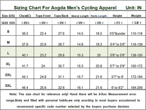 Miniatura 3 de Aogda D196 - Camiseta de ciclismo para hombre, absorbe la humedad, transpirable, de secado rápido, de manga corta