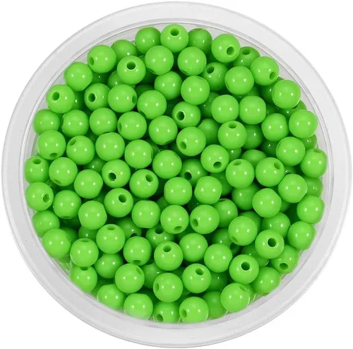 200 cuentas redondas acrílicas de 0.394 a 0.787 pulgadas (6 a 0.787 in) de color caramelo, cuentas espaciadoras sueltas para manualidades para hacer