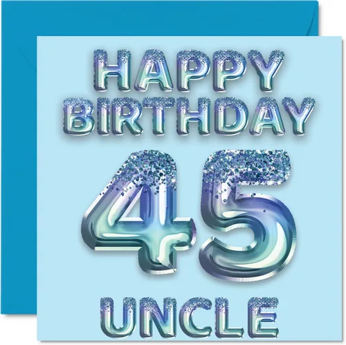 Miniatura 216 de Stuff4 Tarjeta de primer cumpleaños para niños, globo de fiesta con purpurina azul, tarjetas de feliz cumpleaños para niño de 1 año, nieto, hijo, 57