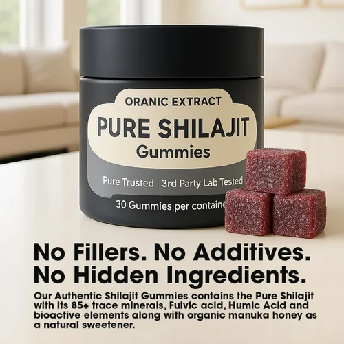 Miniatura 2 de Gomitas Shilajit - Fuente del Himalaya 9000 mg, energía y apoyo inmunológico para hombres y mujeres, ácido fúlvico + 85 oligominerales, sabor a miel