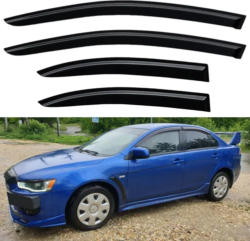 Miniatura 235 de YQAUTEC Viseras de Ventana Protectores de Lluvia para Honda Civic 2022 2023 2024 2025 2026, Deflectores de Viento de Ventilación de Ventana Fuera